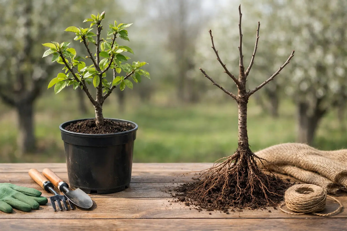 Pomi în ghiveci versus rădăcină nudă: ce alegi?