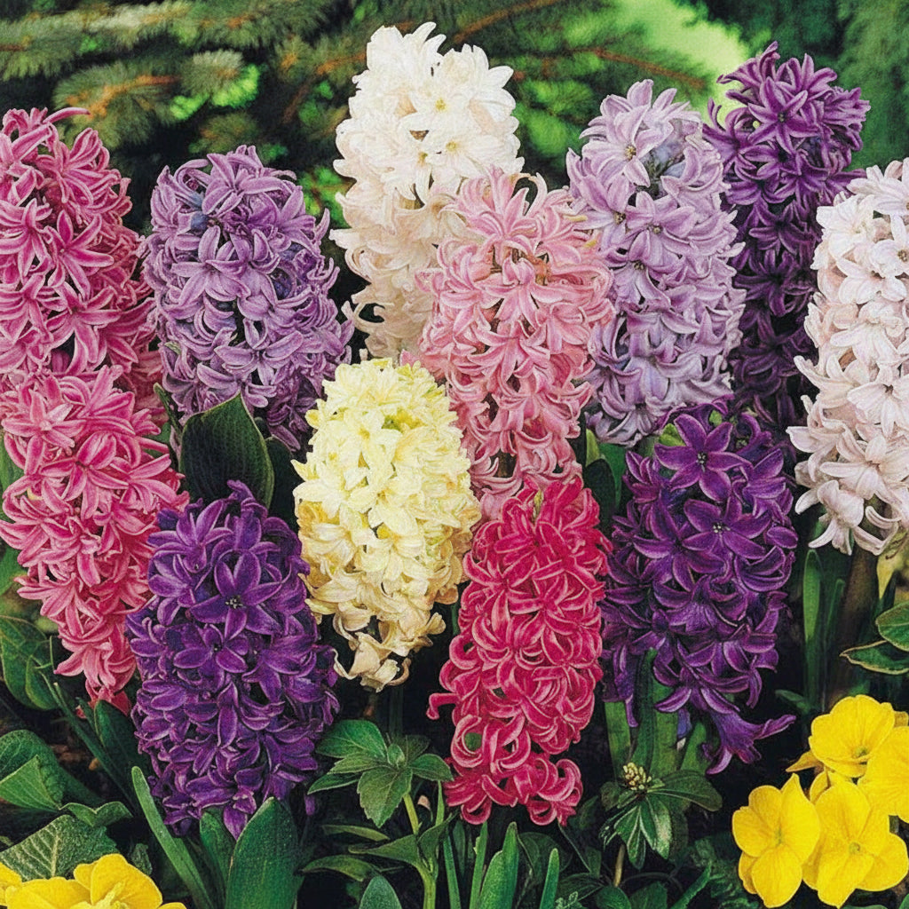 Bulbi mix de zambile – o simfonie de culori și parfum într-un buchet natural