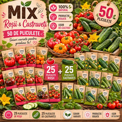 Pachet Mix Semințe Roșii Și Castraveți- 50 Bucăți – semințe | Regatul Plantelor