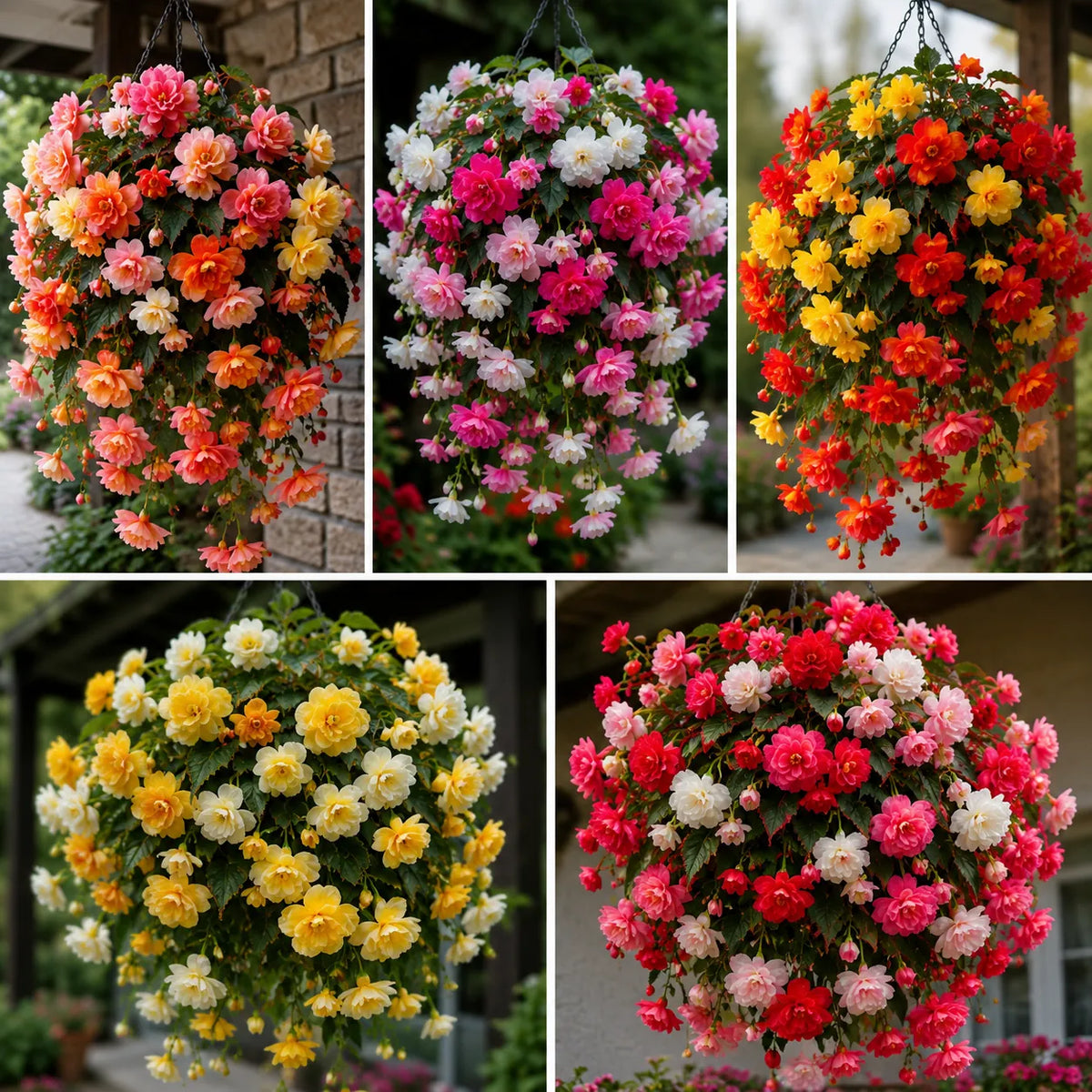 MIX 10 Bulbi Begonia Curgătoare Multi Color – bulbi de flori | Regatul Plantelor