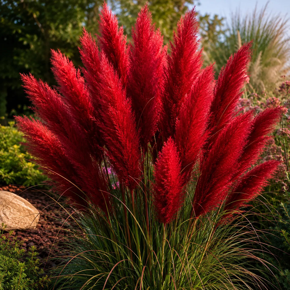 Iarbă de Pampas Red Flame – plantă ornamentală | Regatul Plantelor