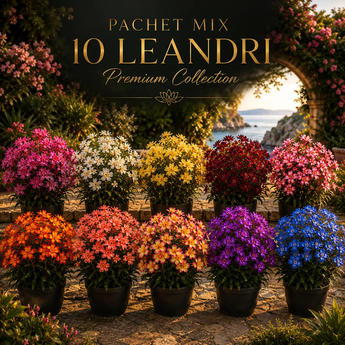 Pachet Mix 10 Leandri – Premium Collection – plantă ornamentală | Regatul Plantelor