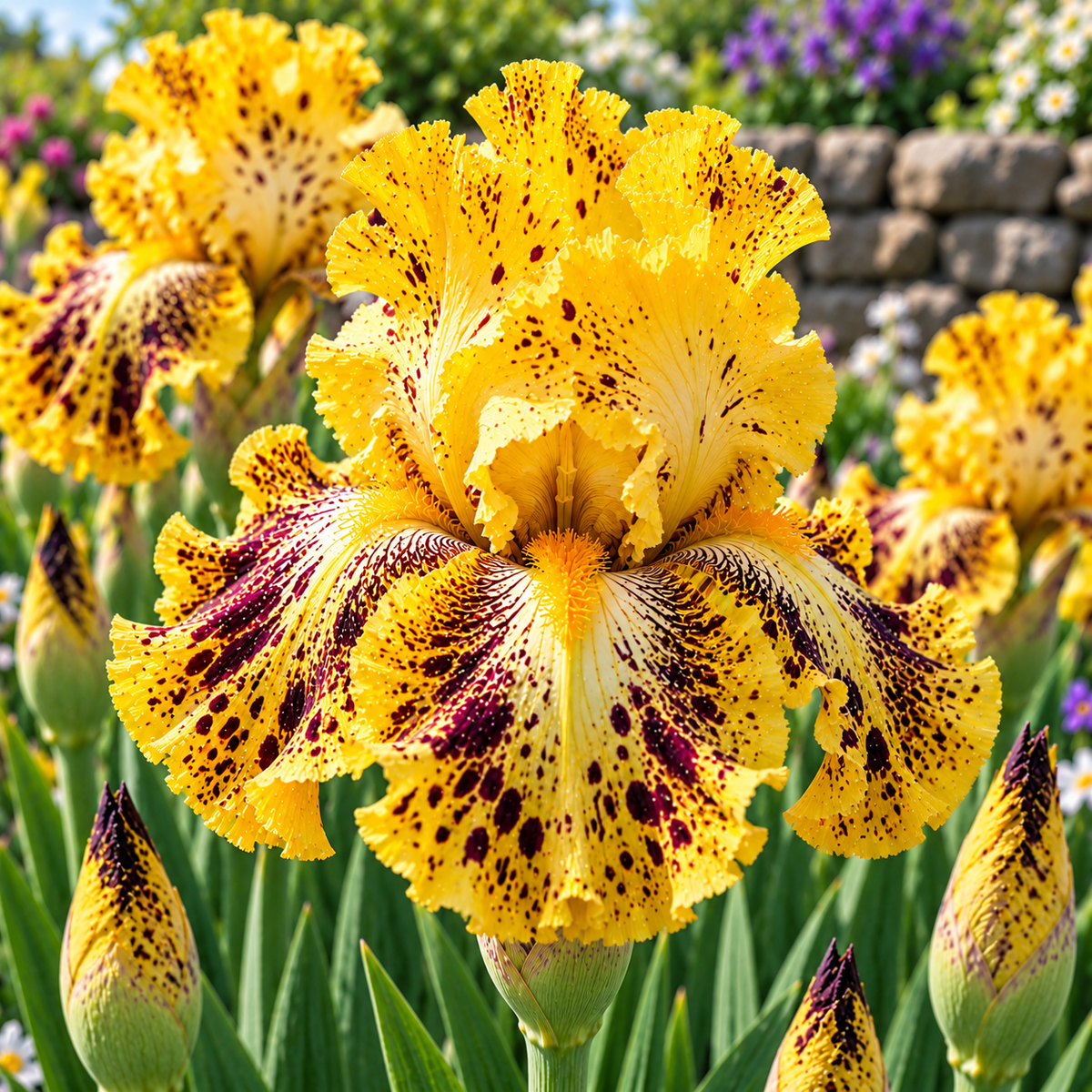 Bulbi de Iris Germanica "Spotted Yellow"