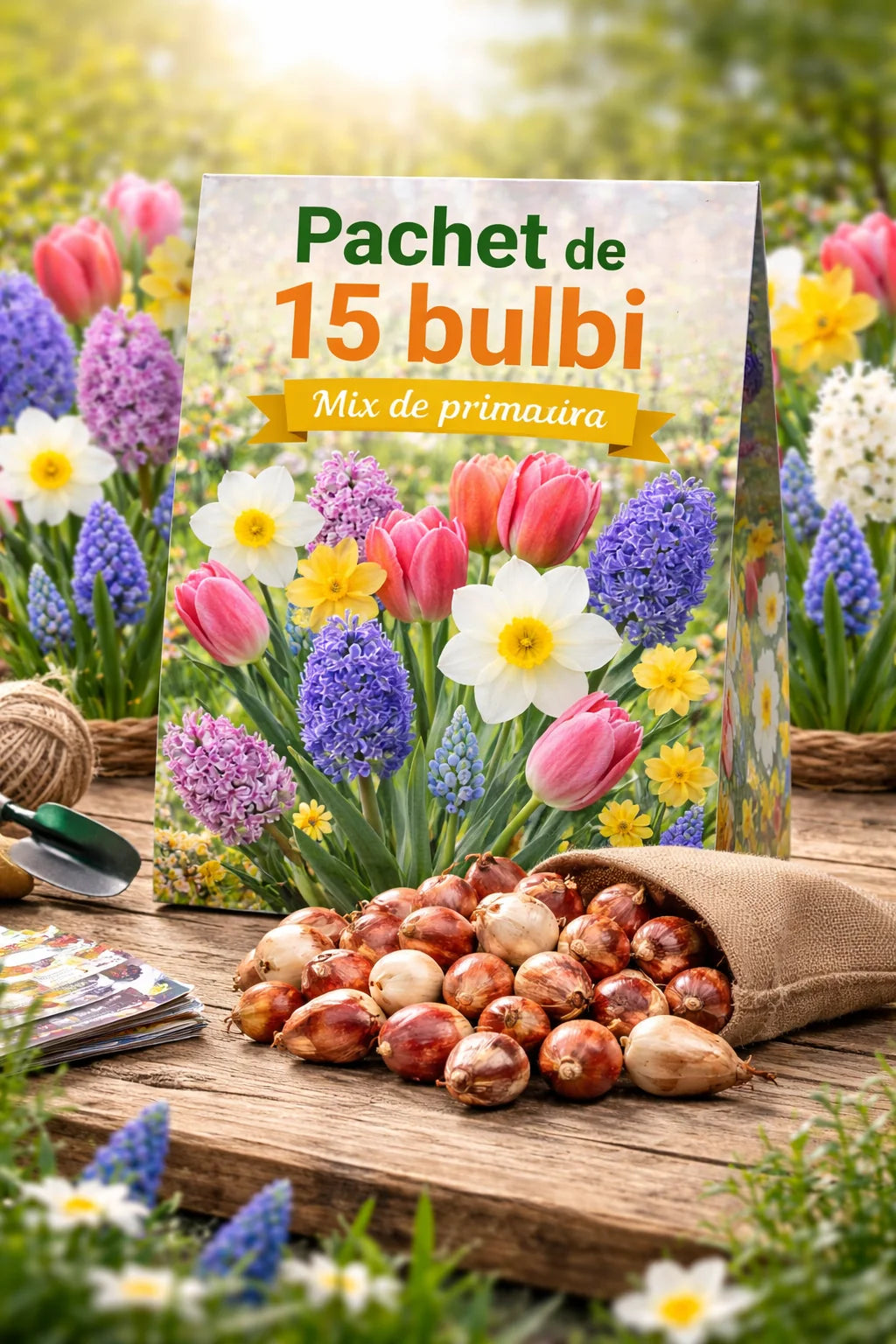 Pachet 15 bulbi – Mix de primăvară personalizat – bulbi de flori | Regatul Plantelor