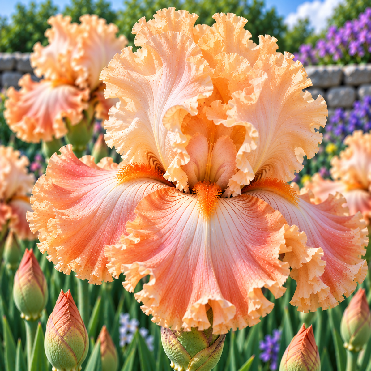 Bulbi de Iris Germanica "Beverly Sills"