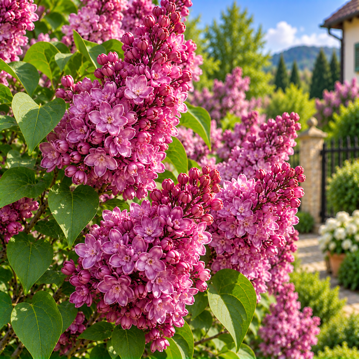 Liliac Syringa Vulgaris Roz Închis