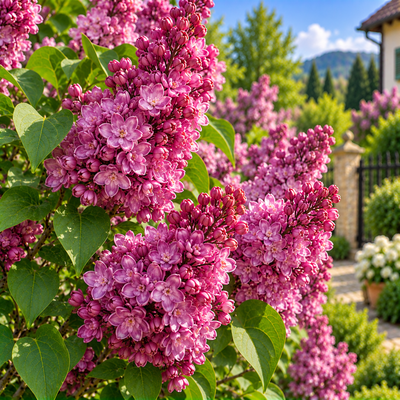 Liliac Syringa Vulgaris Roz Închis