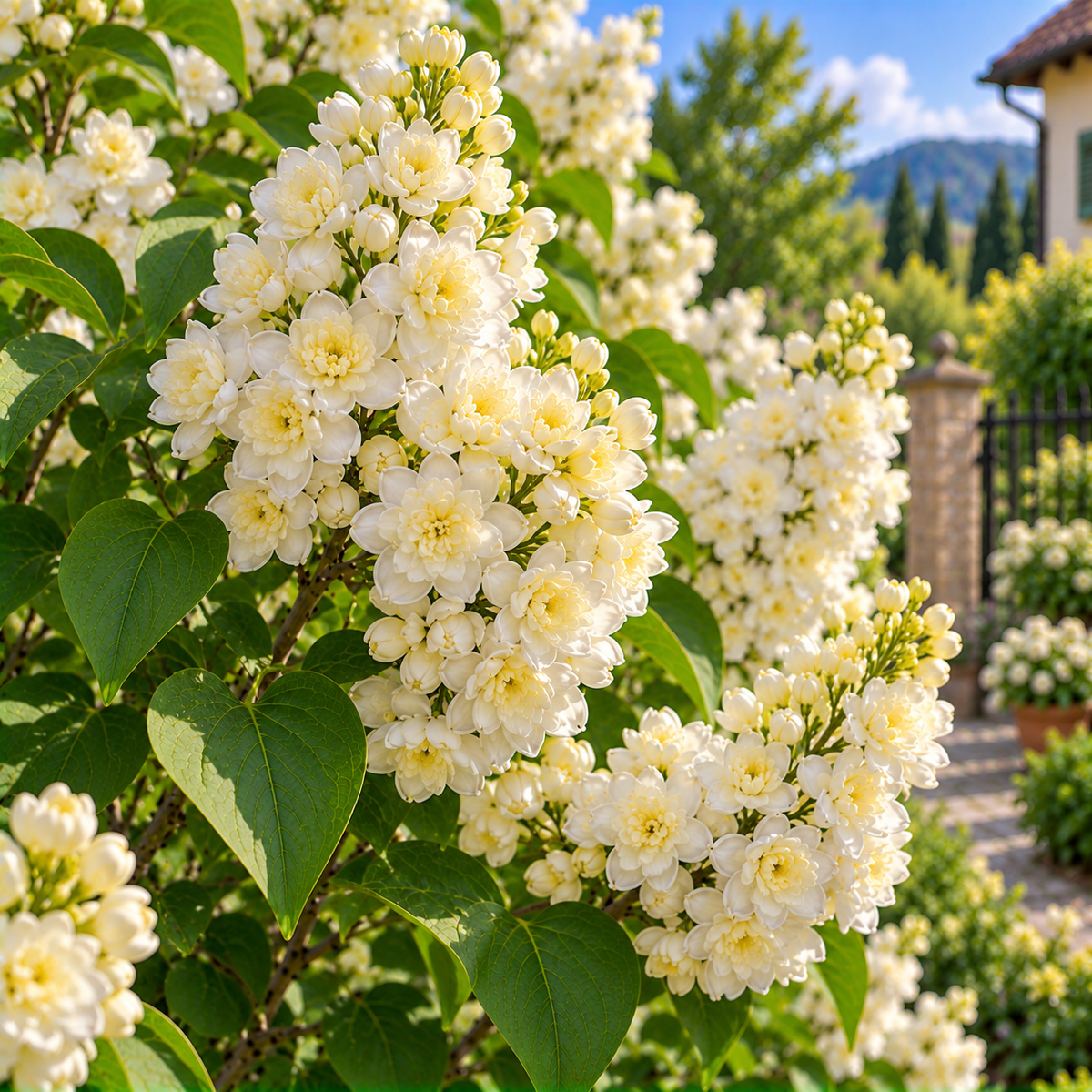 Liliac Syringa Vulgaris "Madame Lemoine"