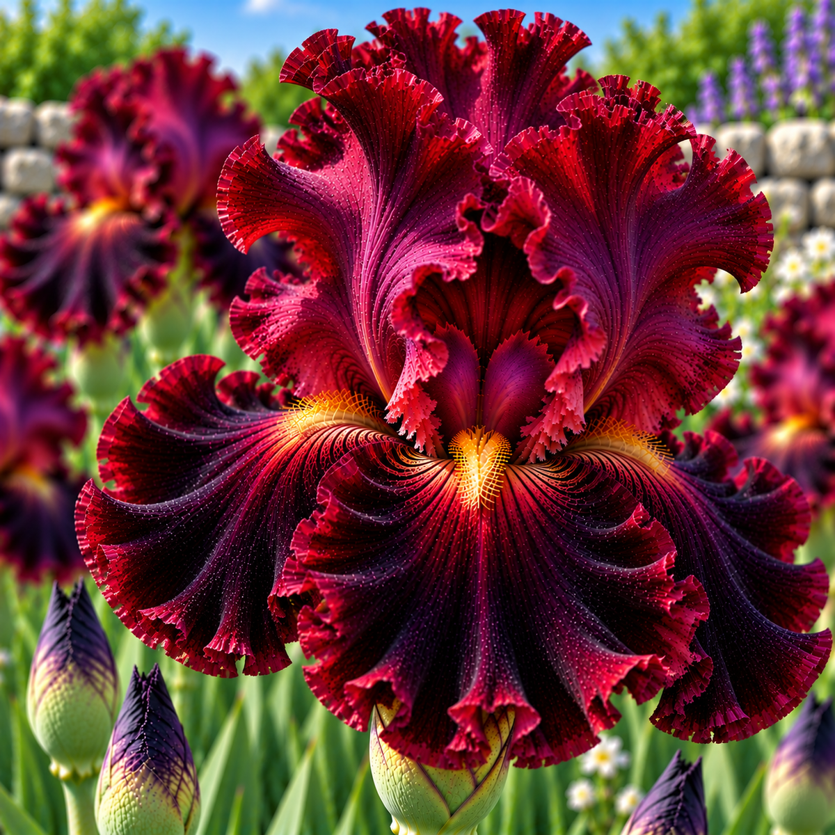Bulbi Iris Germanica - Crimson Night