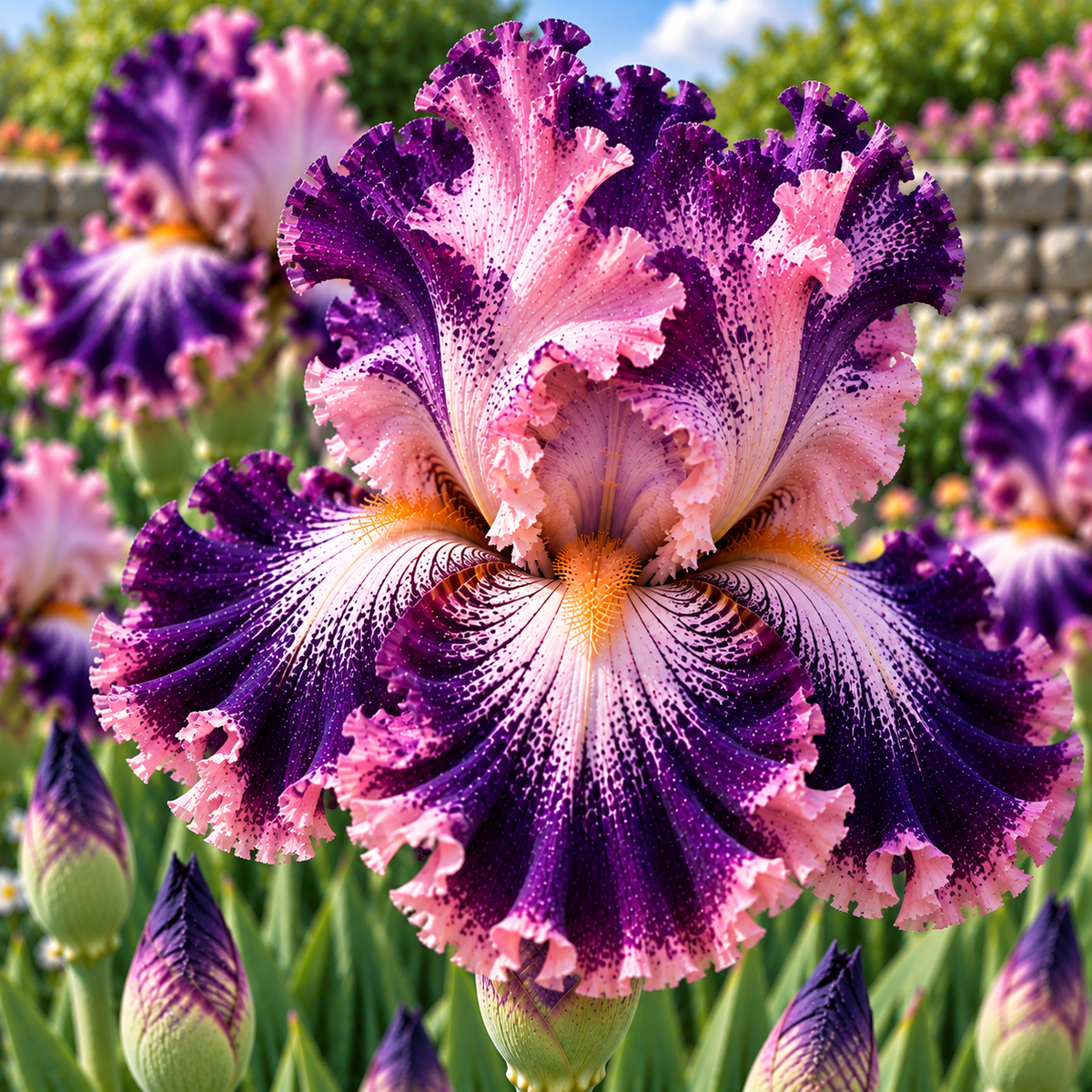 Bulbi de Iris Germanica "Bolt Print"